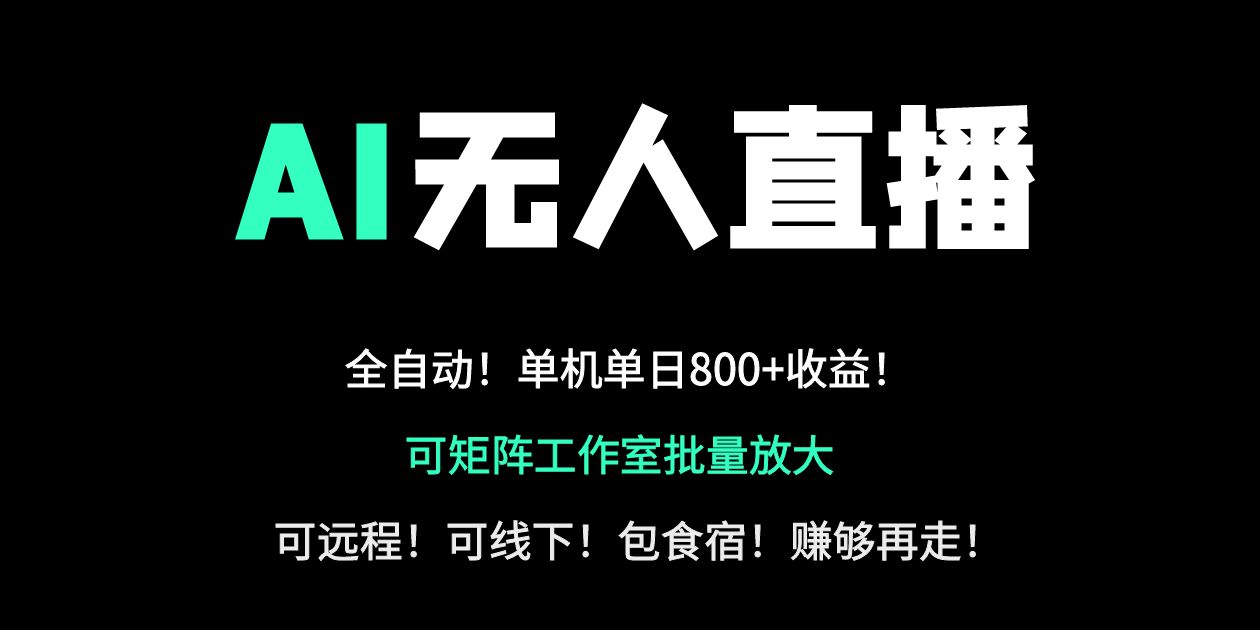 (14179期)24小时自动带货!AI无人直播副业日赚800+,轻资产创业首选-老鹰博客