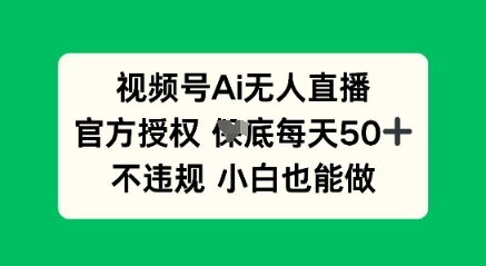 视频号AI无人直播,官方授权 每天50+,不违规 小白也能做-老鹰博客