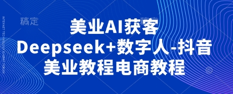 美业AI获客Deepseek+数字人-抖音美业教程电商教程-老鹰博客