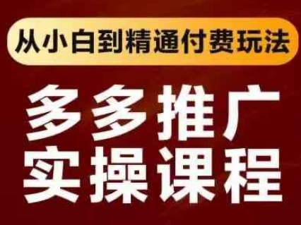 拼多多推广实操课程,从小白到精通付费玩法-老鹰博客